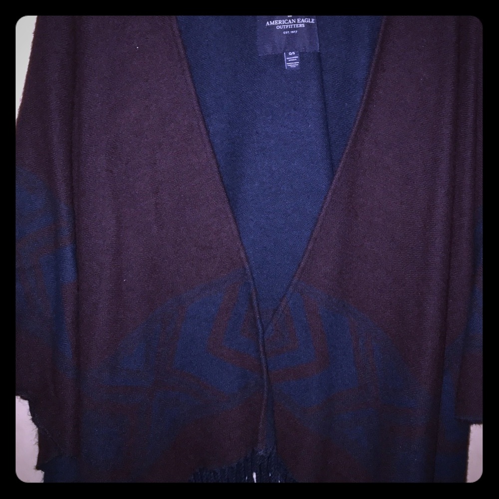 American Eagle wool poncho/shawl